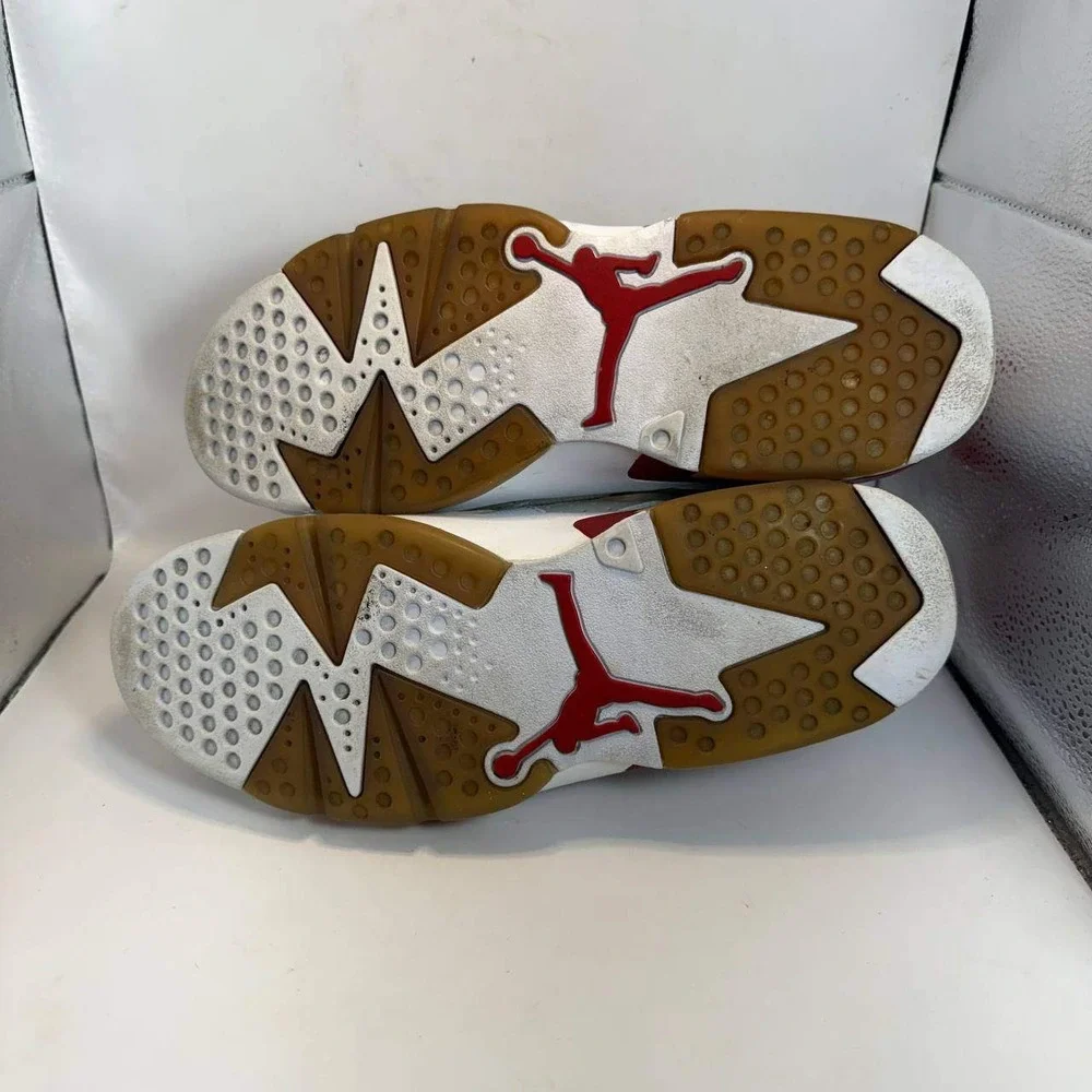 Air Jordan 6 Retro Alternate 91 White Gym Red 384664-113 Mens Size 8.5
